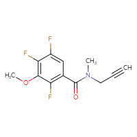Chemical structure of 2,4,5-trifluoro-3-methoxy-N-methyl-N-(prop-2-yn-1-yl)benzamide - CSSB03460417218