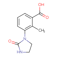 Chemical structure of 2-methyl-3-(2-oxoimidazolidin-1-yl)benzoic acid - CSSB00000763096