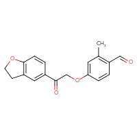 Chemical structure of 4-[2-(2,3-dihydro-1-benzofuran-5-yl)-2-oxoethoxy]-2-methylbenzaldehyde - CSSB21414445702