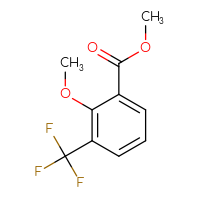 Chemical structure of methyl 2-methoxy-3-(trifluoromethyl)benzoate - CSSB00010189587