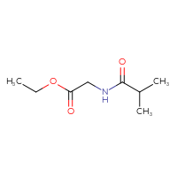 Chemical structure of ethyl 2-(2-methylpropanamido)acetate - CSSB00000764366
