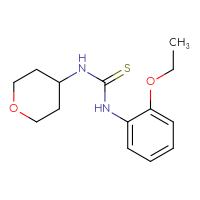 Chemical structure of 3-(2-ethoxyphenyl)-1-(oxan-4-yl)thiourea - CSSB02017233084