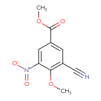 Chemical structure of methyl 3-cyano-4-methoxy-5-nitrobenzoate - CSSB00137351634