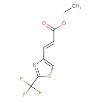 Chemical structure of ethyl (2E)-3-[2-(trifluoromethyl)-1,3-thiazol-4-yl]prop-2-enoate - CSSB00010180979