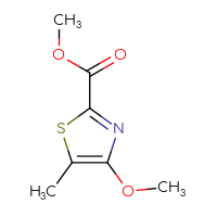 Chemical structure of methyl 4-methoxy-5-methyl-1,3-thiazole-2-carboxylate - CSSB06655897044