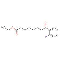 Chemical structure of ethyl 8-(2-iodophenyl)-8-oxooctanoate - CSSB00020572316