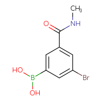 Chemical structure of [3-bromo-5-(methylcarbamoyl)phenyl]boronic acid - CSSB00025726472
