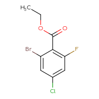 Chemical structure of ethyl 2-bromo-4-chloro-6-fluorobenzoate - CSSB00016180139