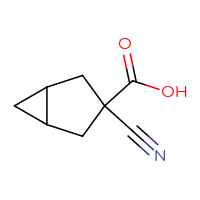 Chemical structure of 3-cyanobicyclo[3.1.0]hexane-3-carboxylic acid - CSSB00102877631