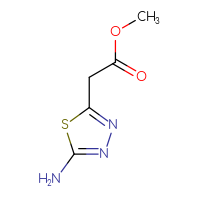 Chemical structure of methyl 2-(5-amino-1,3,4-thiadiazol-2-yl)acetate - CSSB00000081953