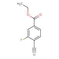 Chemical structure of ethyl 4-cyano-3-fluorobenzoate - CSSB00000092531