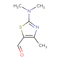 Chemical structure of 2-(dimethylamino)-4-methyl-1,3-thiazole-5-carbaldehyde - CSSB00000749148
