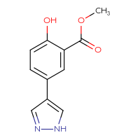 Chemical structure of methyl 2-hydroxy-5-(1H-pyrazol-4-yl)benzoate - CSSB00103014312