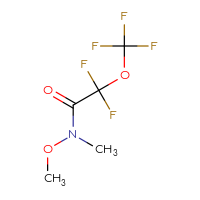Chemical structure of 2,2-difluoro-N-methoxy-N-methyl-2-(trifluoromethoxy)acetamide - CSSB02271959776