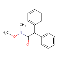 Chemical structure of N-methoxy-N-methyl-2,2-diphenylacetamide - CSSB00102640473