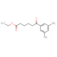 Chemical structure of ethyl 6-(3,5-dimethylphenyl)-6-oxohexanoate - CSSB00020572198