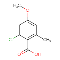 Chemical structure of 2-chloro-4-methoxy-6-methylbenzoic acid - CSSB00135252497
