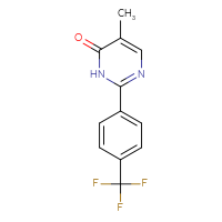 Chemical structure of 5-methyl-2-[4-(trifluoromethyl)phenyl]-3,4-dihydropyrimidin-4-one - CSSB14956299667