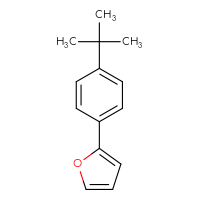 Chemical structure of 2-(4-tert-butylphenyl)furan - CSSB00039184187