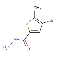 Chemical structure of 4-bromo-5-methylthiophene-2-carbohydrazide - CSSB00010687150