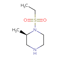 Chemical structure of (2R)-1-(ethanesulfonyl)-2-methylpiperazine - CSSB00013103424