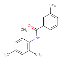 Chemical structure of 3-methyl-N-(2,4,6-trimethylphenyl)benzamide - CSSB00046145437