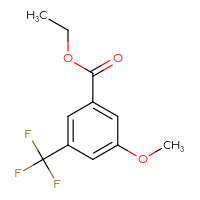 Chemical structure of ethyl 3-methoxy-5-(trifluoromethyl)benzoate - CSSB00137345182