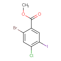Chemical structure of methyl 2-bromo-4-chloro-5-iodobenzoate - CSSB00010141349