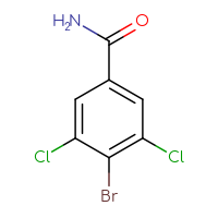 Chemical structure of 4-bromo-3,5-dichlorobenzamide - CSSB00010191350