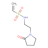 Chemical structure of N-[2-(2-oxopyrrolidin-1-yl)ethyl]ethene-1-sulfonamide - CSSB00155118945