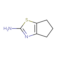 Chemical structure of 4H,5H,6H-cyclopenta[d][1,3]thiazol-2-amine - CSSB00000206012