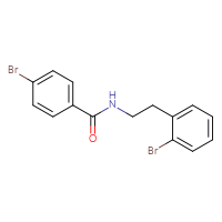 Chemical structure of 4-bromo-N-[2-(2-bromophenyl)ethyl]benzamide - CSSB00106442768