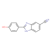 Chemical structure of 2-(4-hydroxyphenyl)-1H-1,3-benzodiazole-5-carbonitrile - CSSB00103770187