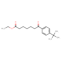 Chemical structure of ethyl 7-(4-tert-butylphenyl)-7-oxoheptanoate - CSSB00020572365