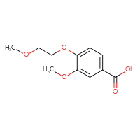 Chemical structure of 3-methoxy-4-(2-methoxyethoxy)benzoic acid - CSSB00000244677