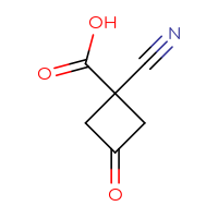 Chemical structure of 1-cyano-3-oxocyclobutane-1-carboxylic acid - CSSB00012166596