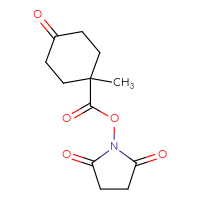 Chemical structure of 2,5-dioxopyrrolidin-1-yl 1-methyl-4-oxocyclohexane-1-carboxylate - CSSB20270856033