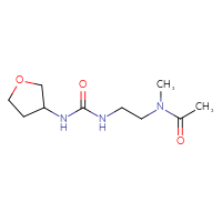 Chemical structure of N-methyl-N-(2-{[(oxolan-3-yl)carbamoyl]amino}ethyl)acetamide - CSSB20992961092