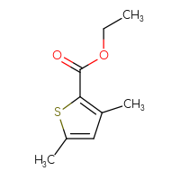 Chemical structure of ethyl 3,5-dimethylthiophene-2-carboxylate - CSSB00011155291