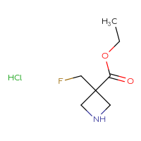 Chemical structure of ethyl 3-(fluoromethyl)azetidine-3-carboxylate hydrochloride - CSSB21043415730