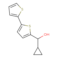 Chemical structure of {[2,2'-bithiophen]-5-yl}(cyclopropyl)methanol - CSSB01410136028