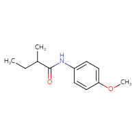 Chemical structure of N-(4-methoxyphenyl)-2-methylbutanamide - CSSB00000026126
