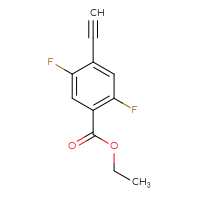 Chemical structure of ethyl 4-ethynyl-2,5-difluorobenzoate - CSSB04262211827