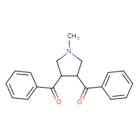 Chemical structure of 3,4-dibenzoyl-1-methylpyrrolidine - CSSB00138428790
