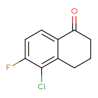 Chemical structure of 5-chloro-6-fluoro-1,2,3,4-tetrahydronaphthalen-1-one - CSSB00000104033