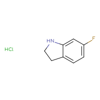 Chemical structure of 6-fluoro-2,3-dihydro-1H-indole hydrochloride - CSSB00000718885
