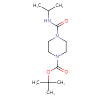 Chemical structure of tert-butyl 4-[(propan-2-yl)carbamoyl]piperazine-1-carboxylate - CSSB00048986761