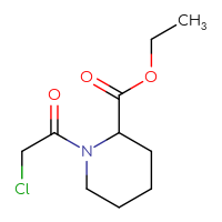 Chemical structure of ethyl 1-(2-chloroacetyl)piperidine-2-carboxylate - CSSB00000230130