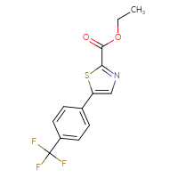 Chemical structure of ethyl 5-[4-(trifluoromethyl)phenyl]-1,3-thiazole-2-carboxylate - CSSB00020649226