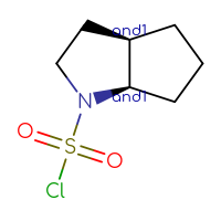 Chemical structure of rac-(3aR,6aR)-octahydrocyclopenta[b]pyrrole-1-sulfonyl chloride - CSSB21291564435